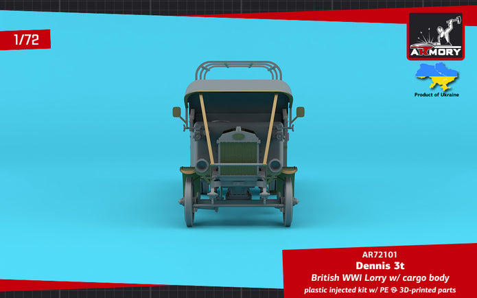 1/72 Dennis 3t Lorry, British WWI lorry w/ cargo body Scale 1:72 Armory Models AR72101