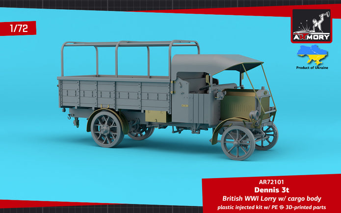 1/72 Dennis 3t Lorry, British WWI lorry w/ cargo body Scale 1:72 Armory Models AR72101