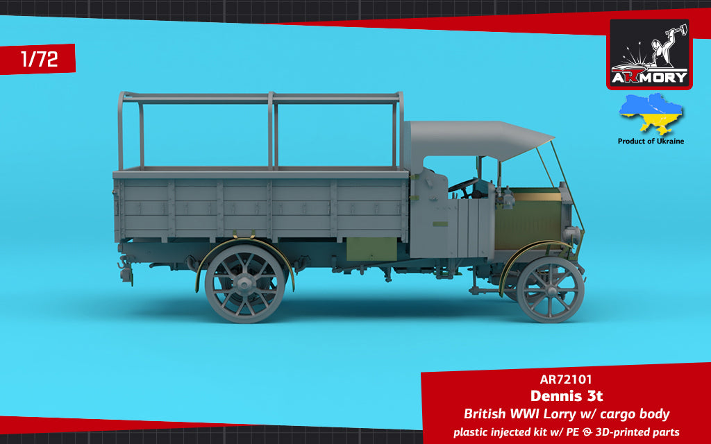 1/72 Dennis 3t Lorry, British WWI lorry w/ cargo body Scale 1:72 Armory Models AR72101