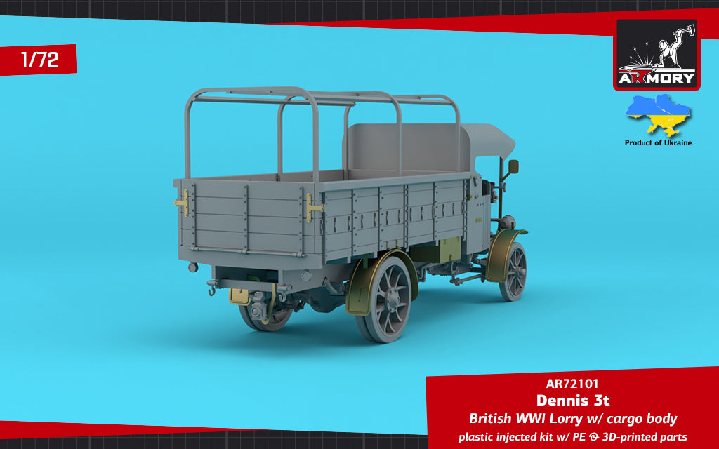 1/72 Dennis 3t Lorry, British WWI lorry w/ cargo body Scale 1:72 Armory Models AR72101