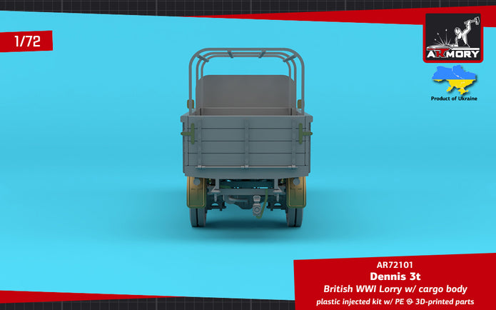 1/72 Dennis 3t Lorry, British WWI lorry w/ cargo body Scale 1:72 Armory Models AR72101