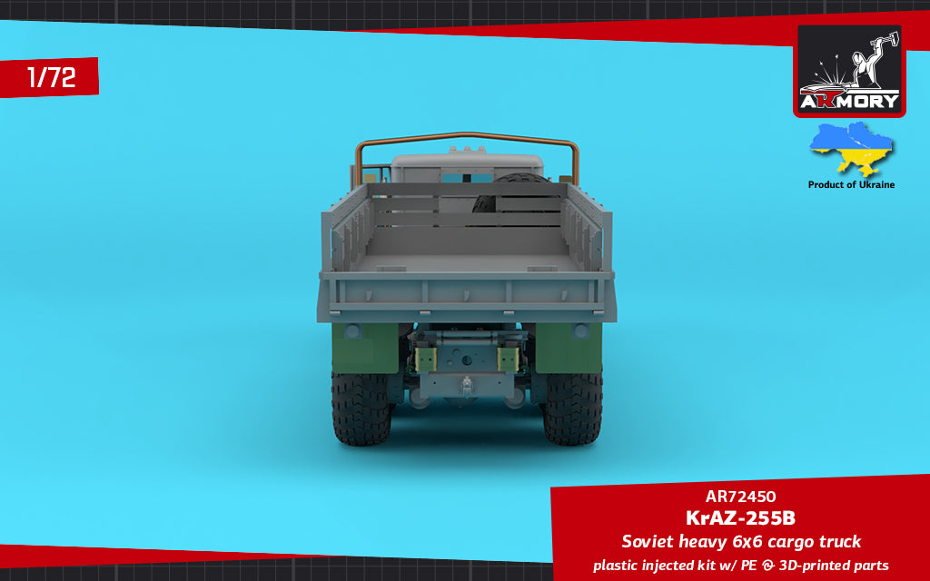 1/72 KrAZ-255B Soviet Era Heavy Duty 6x6 cargo truck Scale 1:72 Armory Models AR72450