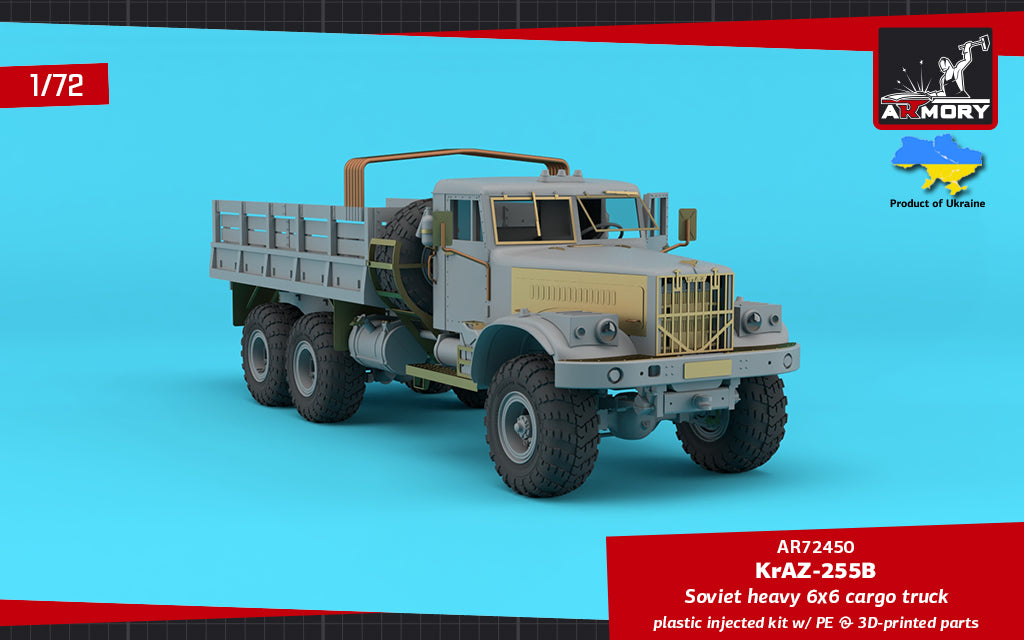 1/72 KrAZ-255B Soviet Era Heavy Duty 6x6 cargo truck Scale 1:72 Armory Models AR72450