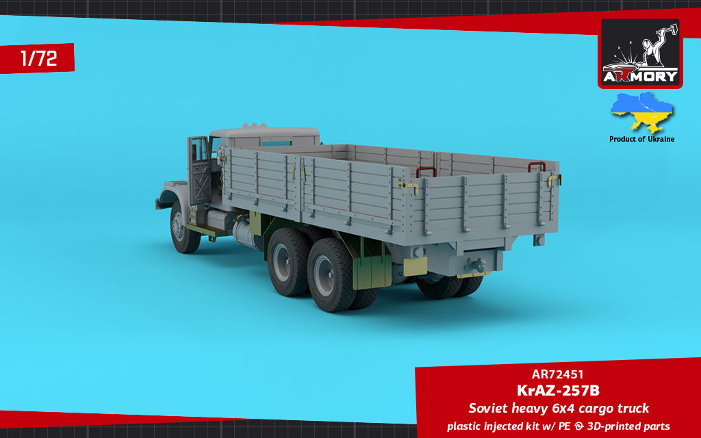 1/72 KrAZ-257B Soviet Era Heavy Duty 6x4 cargo truck Scale 1:72 Armory Models AR72451
