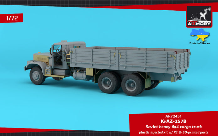 1/72 KrAZ-257B Soviet Era Heavy Duty 6x4 cargo truck Scale 1:72 Armory Models AR72451