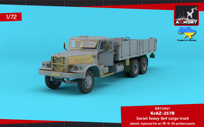 1/72 KrAZ-257B Soviet Era Heavy Duty 6x4 cargo truck Scale 1:72 Armory Models AR72451