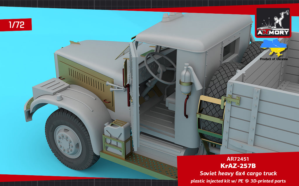 1/72 KrAZ-257B Soviet Era Heavy Duty 6x4 cargo truck Scale 1:72 Armory Models AR72451