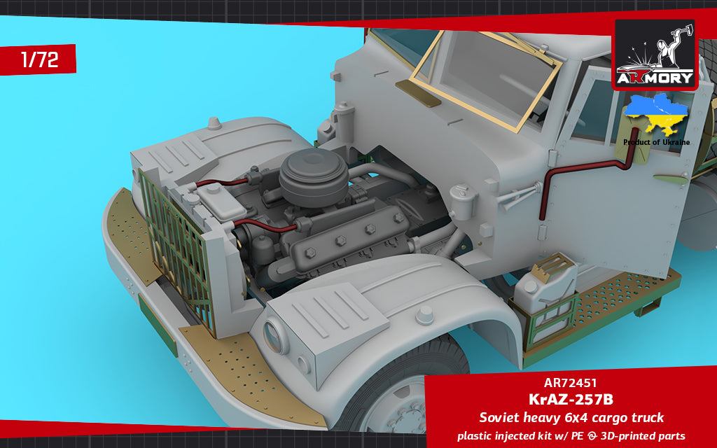 1/72 KrAZ-257B Soviet Era Heavy Duty 6x4 cargo truck Scale 1:72 Armory Models AR72451