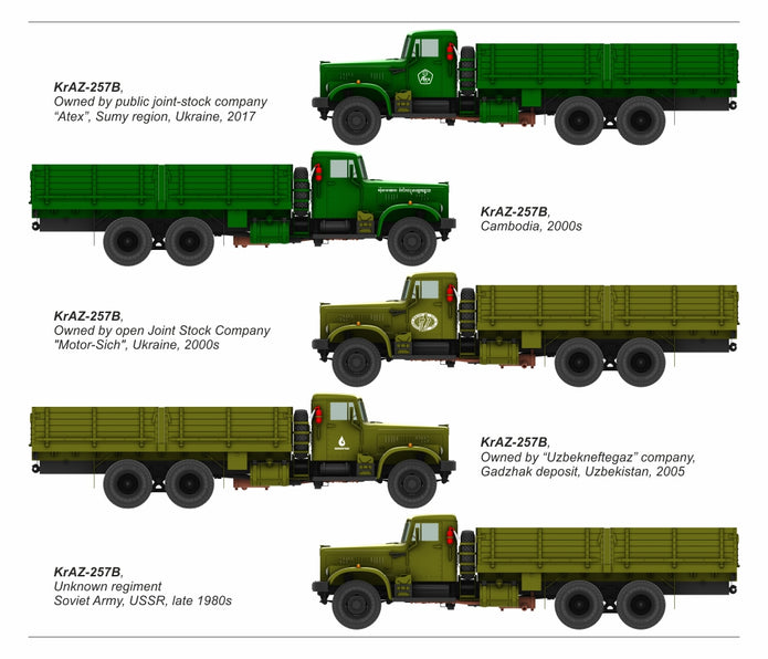 1/72 KrAZ-257B Soviet Era Heavy Duty 6x4 cargo truck Scale 1:72 Armory Models AR72451