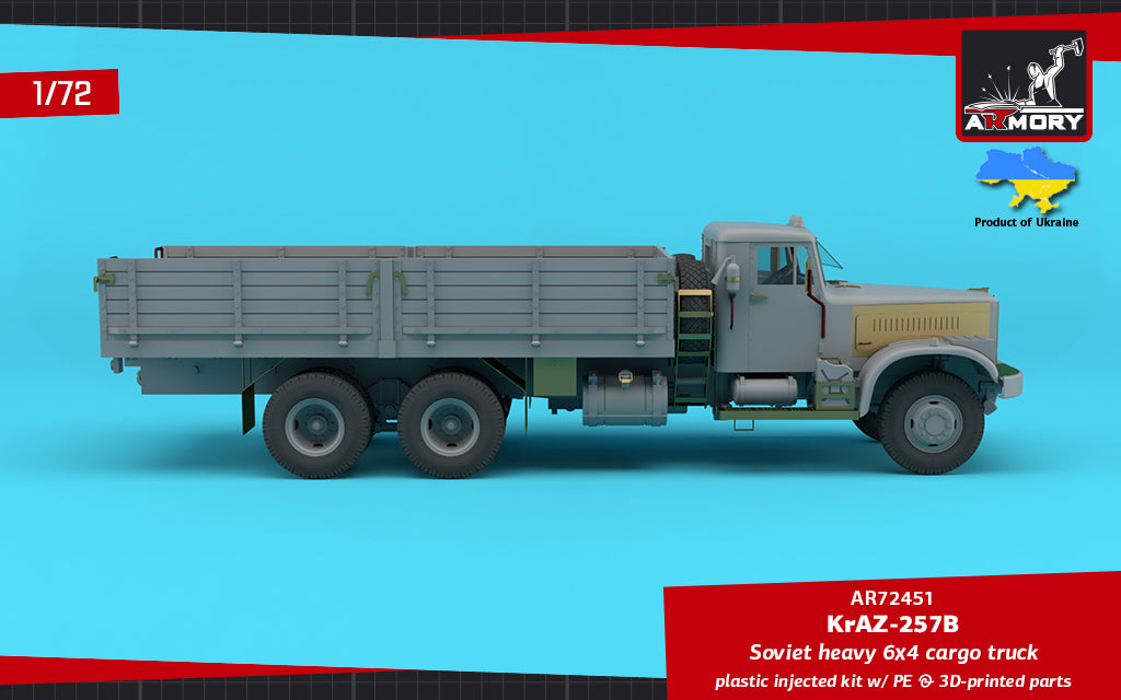 1/72 KrAZ-257B Soviet Era Heavy Duty 6x4 cargo truck Scale 1:72 Armory Models AR72451