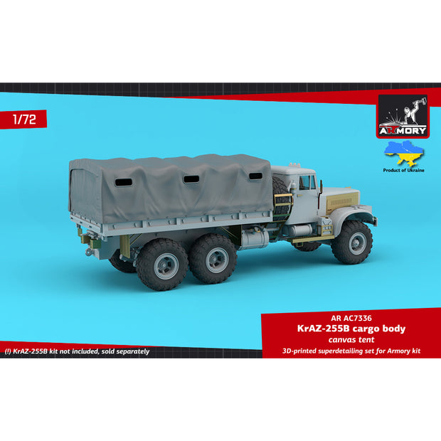 1/72 KrAZ-255B Soviet 6x6 cargo truck canvas tent Scale 1:72 Armory Models AR AC7336