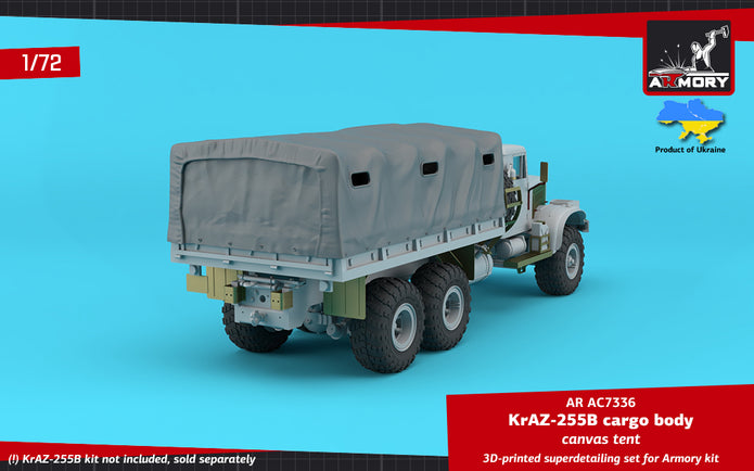 1/72 KrAZ-255B Soviet 6x6 cargo truck canvas tent Scale 1:72 Armory Models AR AC7336