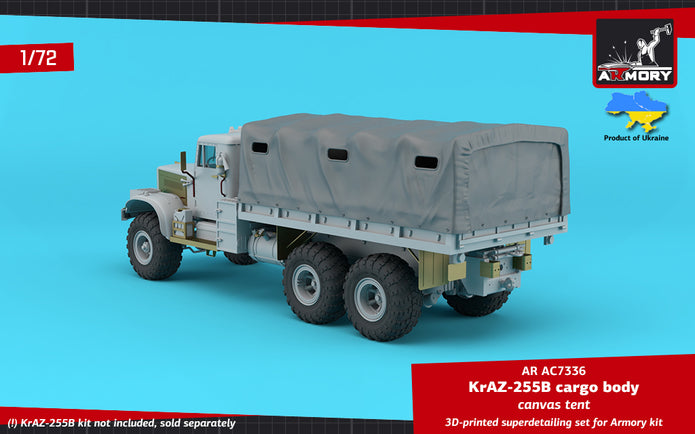 1/72 KrAZ-255B Soviet 6x6 cargo truck canvas tent Scale 1:72 Armory Models AR AC7336