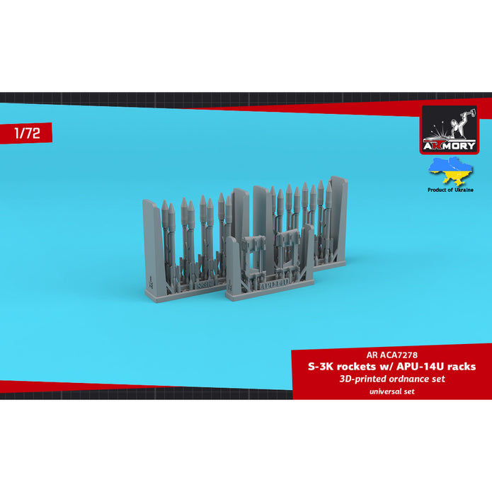 1/72 S-3K unguided missiles w/ APU-14U launcher racks Scale 1:72 Armory Models AR ACA7278