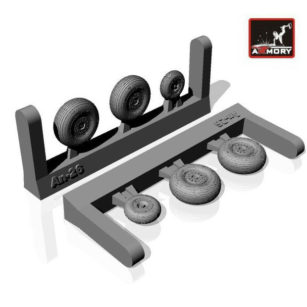 1/144 Antonov An-26 Curl wheels Scale 1:144 Armory Models AR AW14004