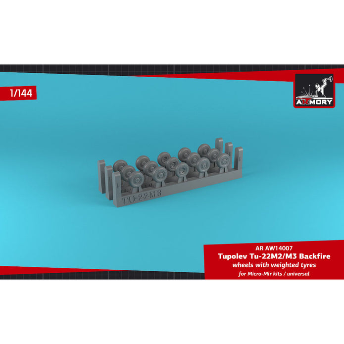 1/144 Tupolev Tu-22M2/m3 Backfire wheels Scale 1:144 Armory Models AR AW14007