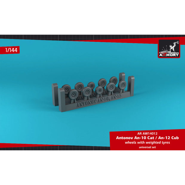 1/144 Antonov An-10 Cat / An-12 Cub wheels Scale 1:144 Armory Models AR AW14012