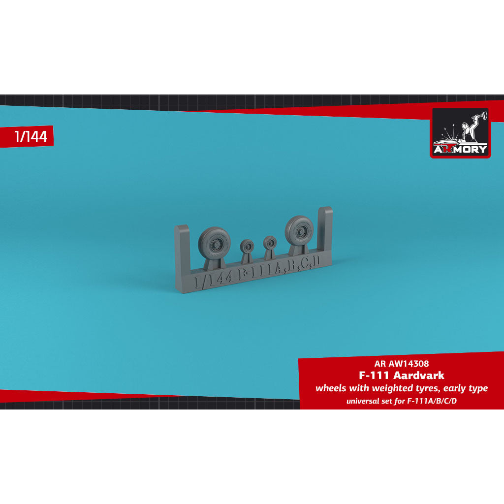 1/144 F-111A/B/C/D Aardvark wheels w/ weighted tires Scale 1:144 Armory Models AR AW14308