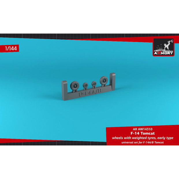 1/144 F-14A/B Tomcat early type wheels w/ weighted tires Scale 1:144 Armory Models AR AW14310