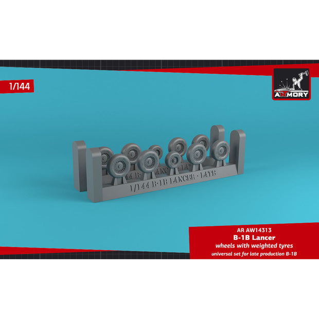 1/144 B-1B Lancer wheels w/ weighted tires, late Scale 1:144 Armory Models AR AW14313