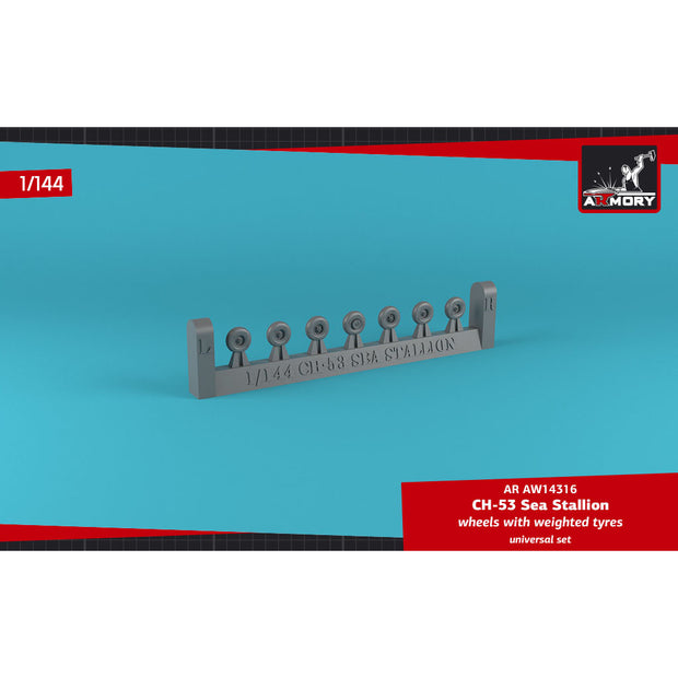 1/144 CH-53 Sea Stallion wheels w/ weighted tires Scale 1:144 Armory Models AR AW14316