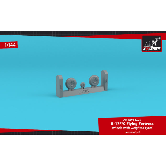 1/144 B-17F/G Flying Fortress wheels w/ weighted tyres Scale 1:144 Armory Models AR AW14322