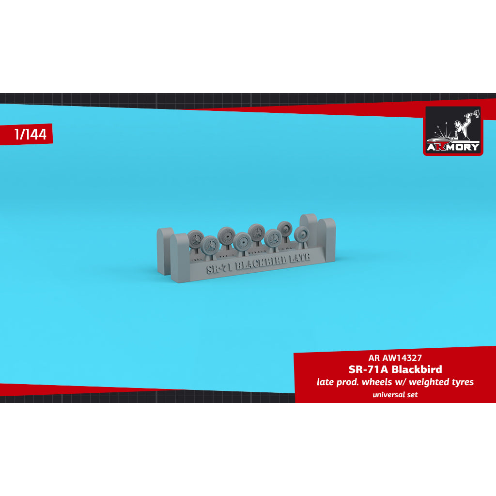 1/144 SR-71A Blackbird late type wheels w/ weighted tyres Scale 1:144 Armory Models AR AW14327