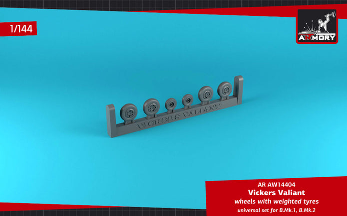 1/144 A.W. Valiant wheels w/ weighted tires Scale 1:144 Armory Models AR AW14404