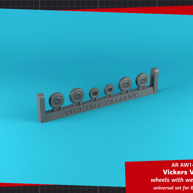 1/144 A.W. Valiant wheels w/ weighted tires Scale 1:144 Armory Models AR AW14404