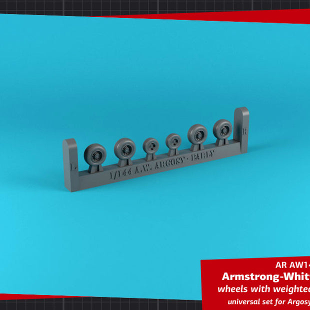 1/144 A.W. Argosy wheels w/ weighted tires, early version Scale 1:144 Armory Models AR AW14405