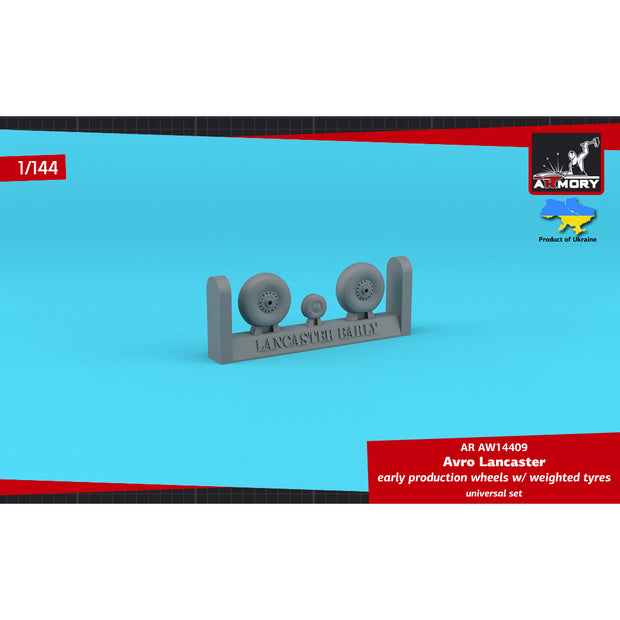 1/144 Avro Lancaster wheels early type w/ weighted tyres Scale 1:144 Armory Models AR AW14409