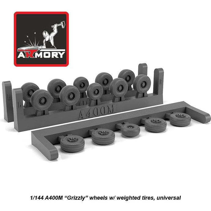 1/144 A400M Grizzly wheels w/ weighted tires Scale 1:144 Armory Models AR AW14503