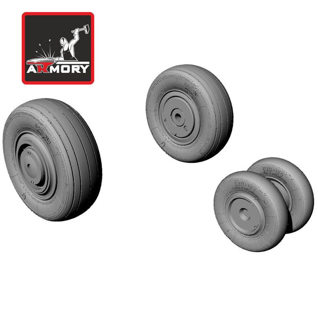 1/48 Mikoyan МiG-23S, M, MS, MF, U, UB wheels Scale 1:48 Armory Models AR AW48010