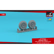 1/48 MiG-3 main wheels w/ weighted tyres, dirt surface road type tyre tread Scale 1:48 Armory Models AR AW48046