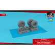 1/48 H.S. Harrier GR.7/GR.9/AV-8B wheels w/ weighted tyres (for Eduard, Hasegawa)  Scale 1:48 Armory Models AR AW48417