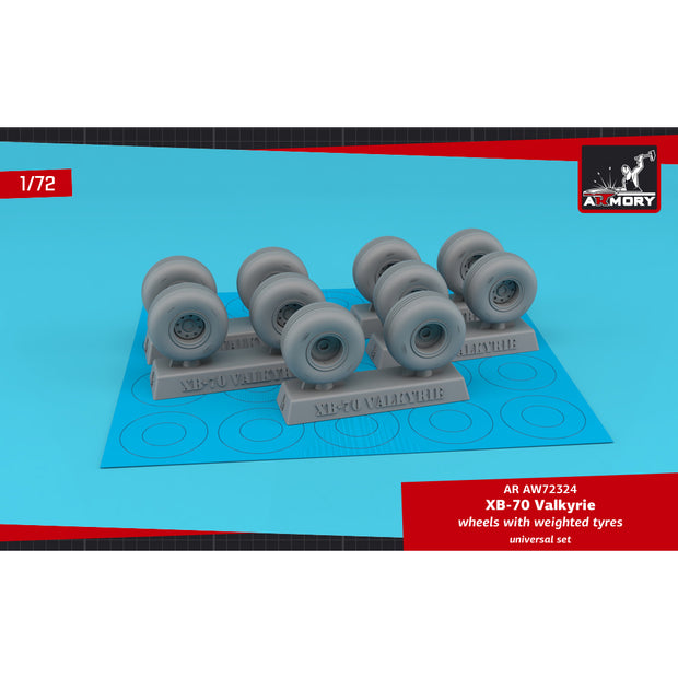 1/72 XB-70 Valkyrie wheels w/ weighted tyres - RETOOLED SET! Scale 1:72 Armory Models AR AW72324