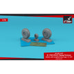 1/72 B-17B/C/D/E/F Flying Fortress wheels w/ weighted tyres type 
