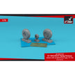 1/72 B-17B/C/D/E/F Flying Fortress wheels w/ weighted tyres type 