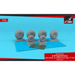 1/72 B-29 Superfortress early production wheels w/ weighted tyres type 