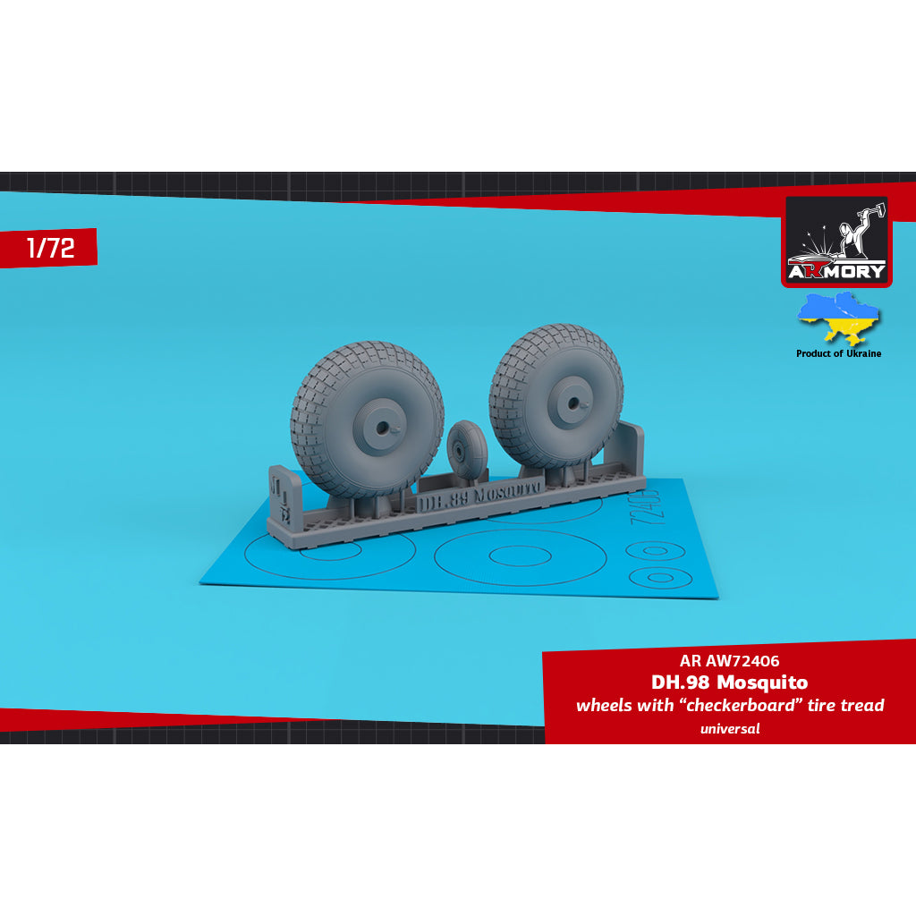 1/72 deHavilland DH.98 Mosquito wheels, 