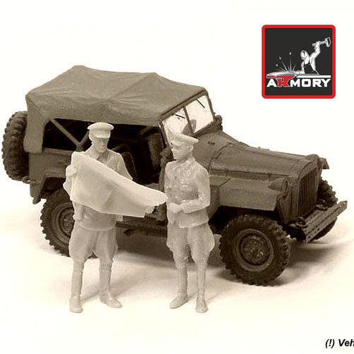 1/72 Soviet RKKA officers with map (WWII) - 2 figures Scale 1:72 Armory Models AR F7201