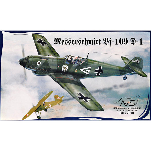 Messerschmitt Bf-109D-1 WWII German fighter, Aircraft Model Kit Scale 1:72 Avis AV72010