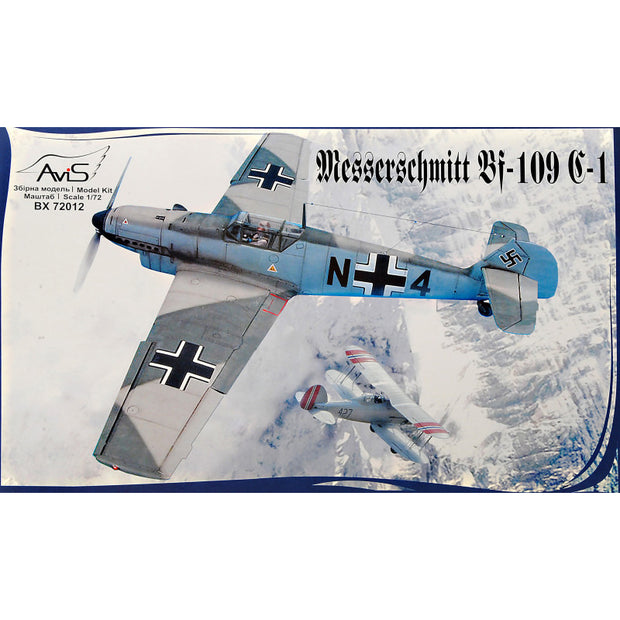 Messerschmitt Bf-109C-1 WWII German fighter, Aircraft Model Kit Scale 1:72 Avis AV72012