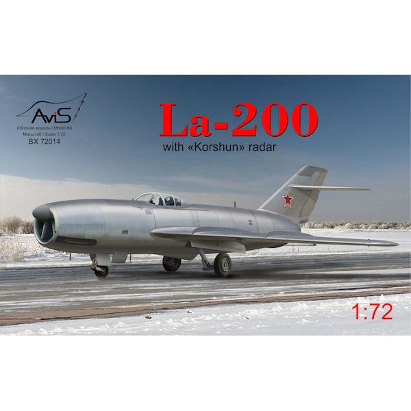Lavochkin La-200 with "Korshun" radar, Aircraft Model Kit Scale 1:72 Avis AV72014