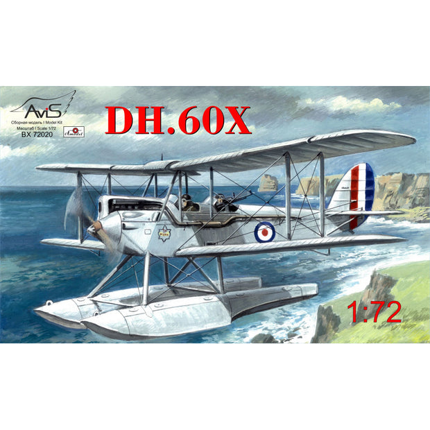 Biplane De Havilland DH-60X floatplane, Aircraft Model Kit Scale 1:72 Avis AV72020