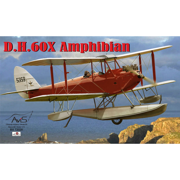 Biplane De Havilland DH-60X "Amphibian", Aircraft Model Kit Scale 1:72 Avis AV72028