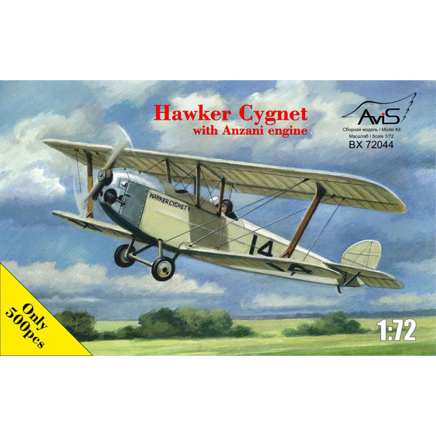 Hawker Cygnet with Anzani engine, Aircraft Model Kit Scale 1:72 Avis AV72044