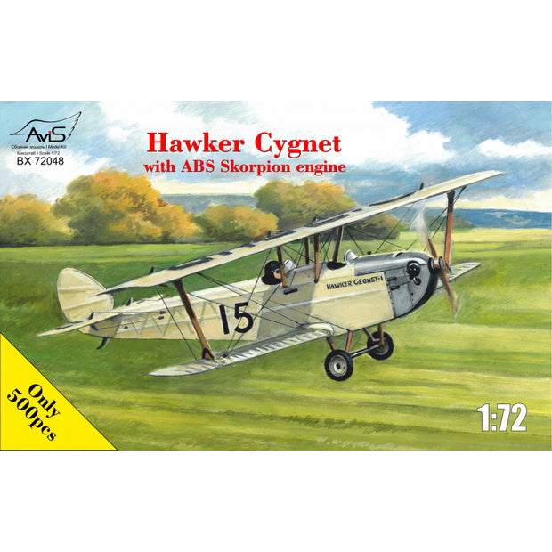 Hawker Cygnet with ABS Skorpion engine, Aircraft Model Kit Scale 1:72 Avis AV72048
