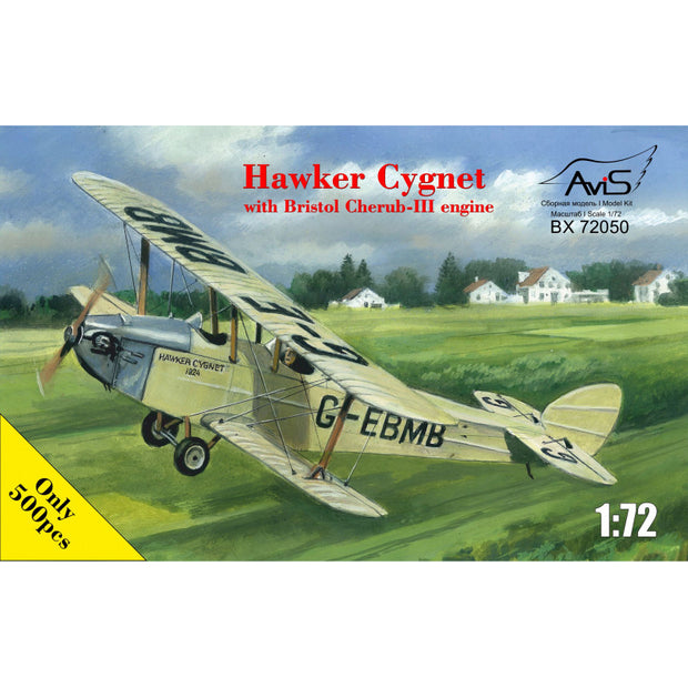 Hawker Cygnet with Bristol Cherub - III engine, Aircraft Model Kit Scale 1:72 Avis AV72050