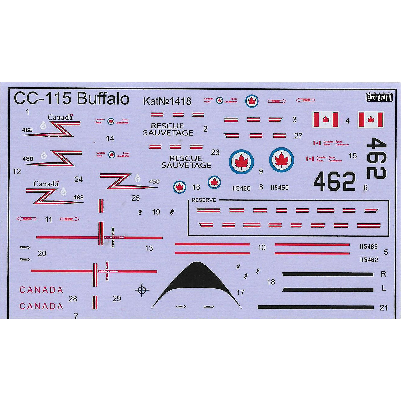 CC-115 'Buffalo' Canadian AF aircraft Scale 1:144 Amodel AMO1418 Scale Airplane Model Kit
